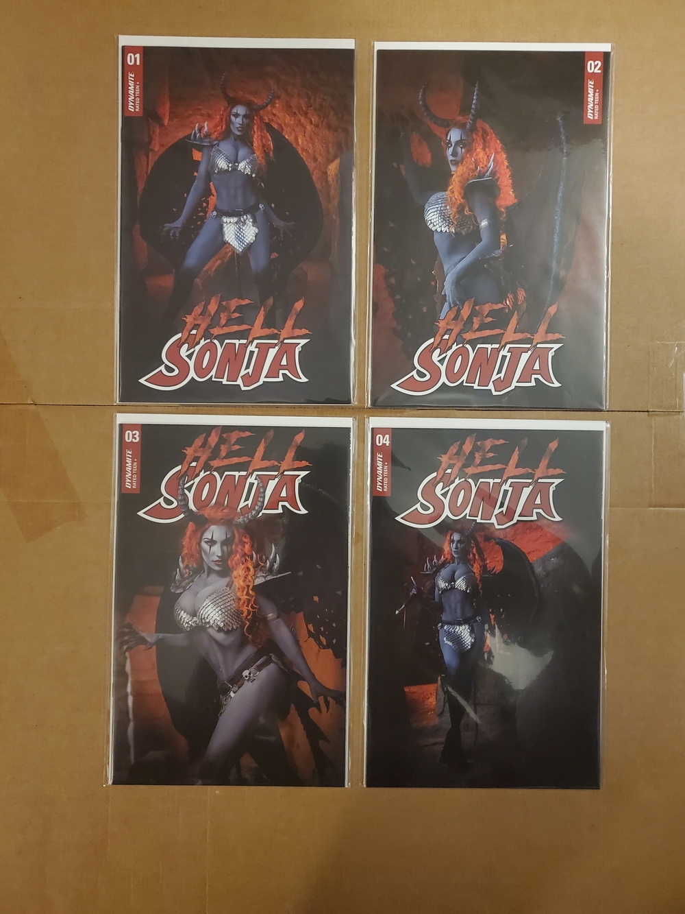 HELL SONJA #1-4  DYNAMITE COMICS NM Bagged And Boarded Variant Covers